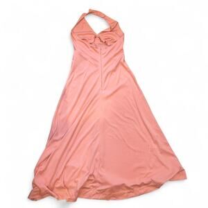 Peachy handmade vintage halter maxi dress womens size small